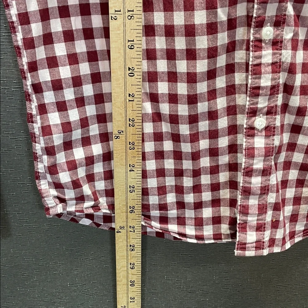 J. Crew Red and White Checkered‎ Casual Button Down Shirt